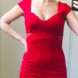 Red party dress